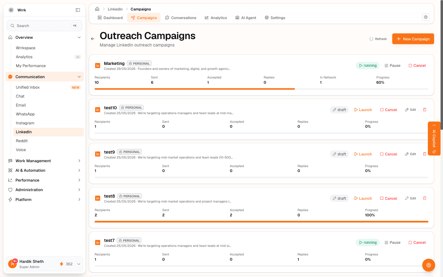 Pause, resume, edit, or delete a campaign