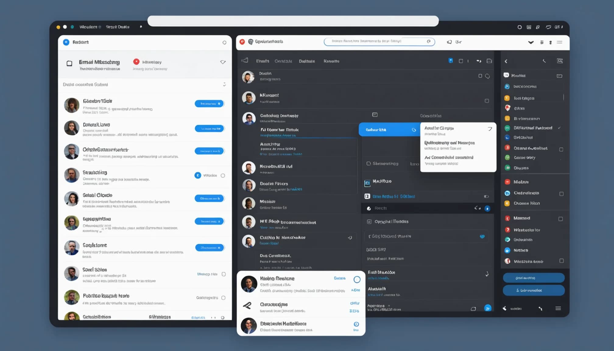 Unified messaging dashboard combining email and multi-channel communication as an apollo.io alternative
