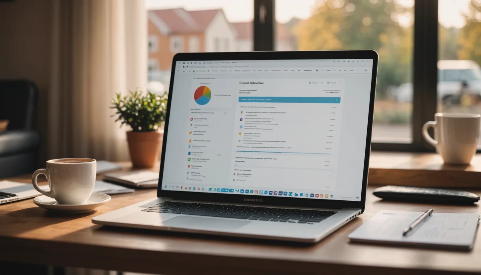 Email marketing segmentation dashboard on laptop showing analytics and contact lists for email
