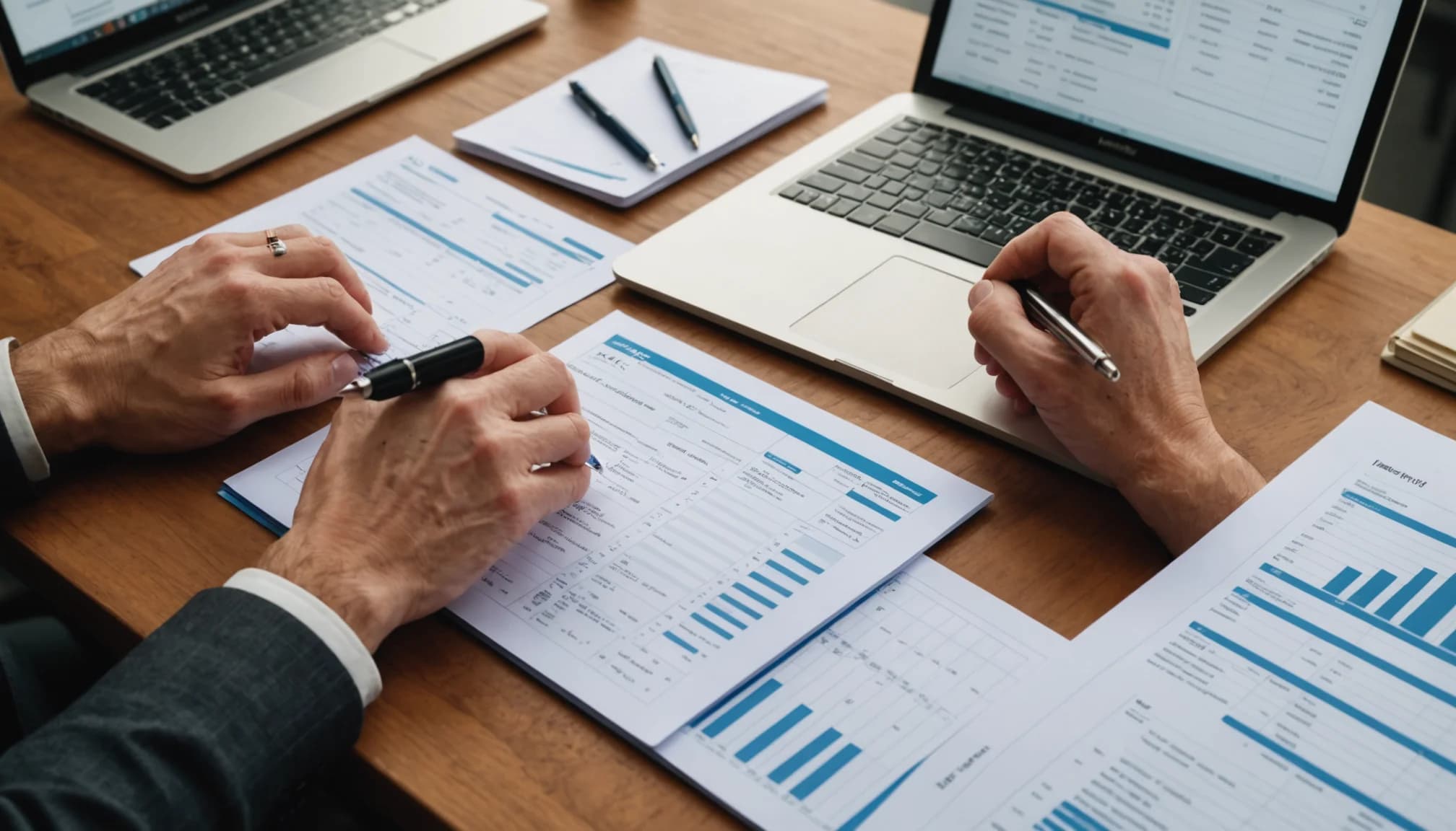 Finance manager auditing subscription invoices to identify SaaS spending reduction opportunities