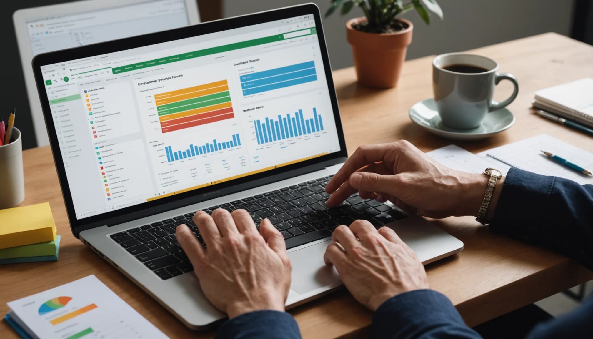 Marketing professional reviewing audience segments and subscriber data for email campaign targeting and strategy