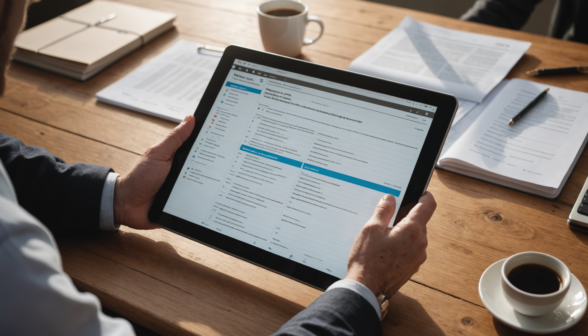 Prospect research materials and target customer profile documentation on a desk, illustrating ideal customer profiling for sales pipeline building