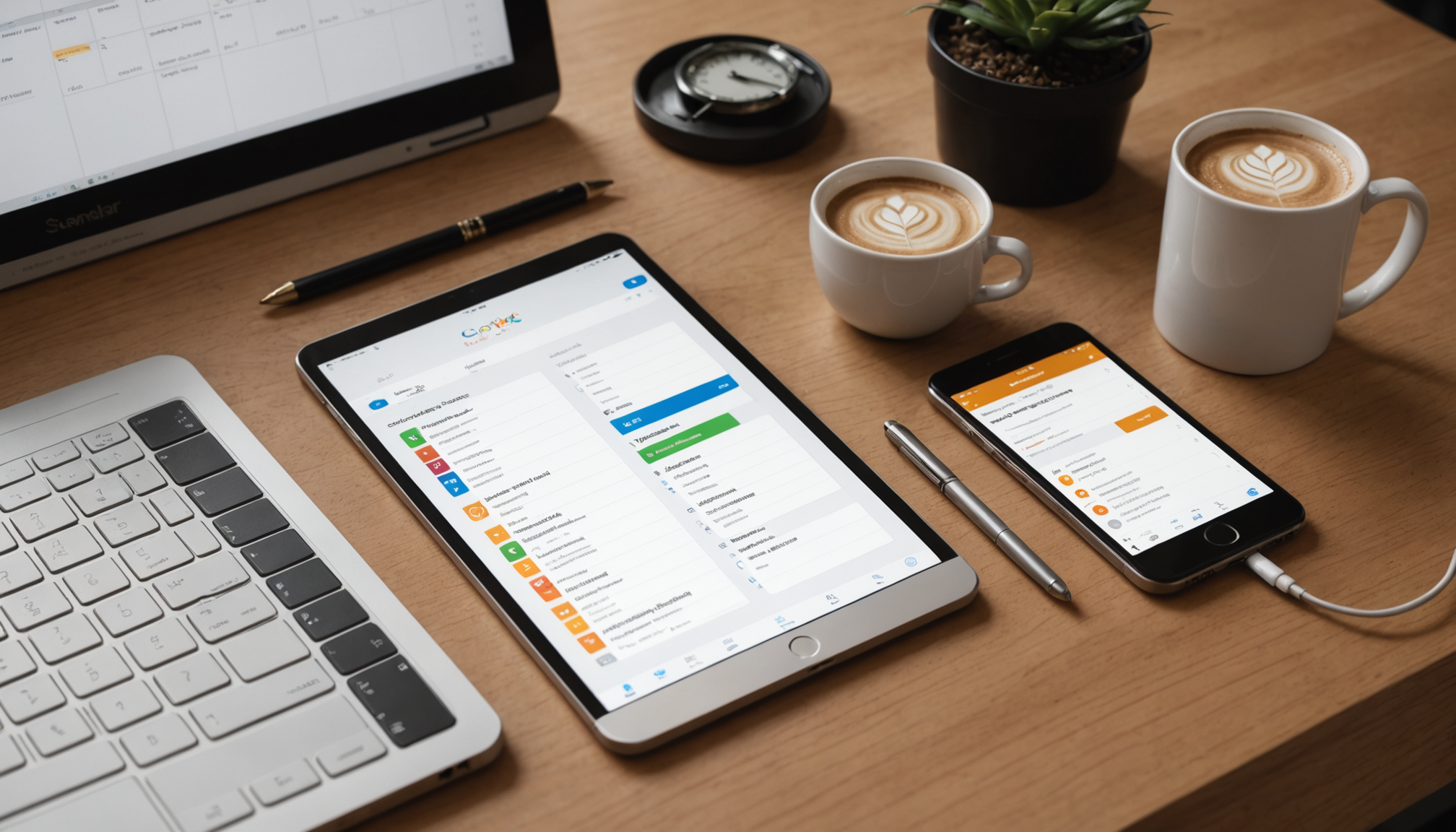 Synchronized email and CRM data showing automated follow up email template personalization across devices